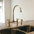 Bridgeford - Unlacquered Brass Kitchen Bridge Faucet