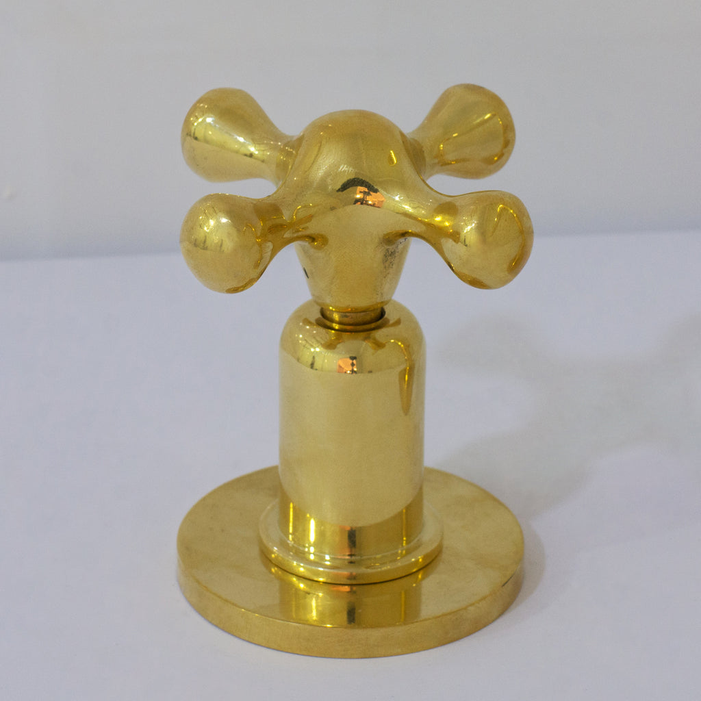 Unlacquered Brass 3-Hole Widespread Faucet, Deck Mount Bathroom Waterfall Faucet