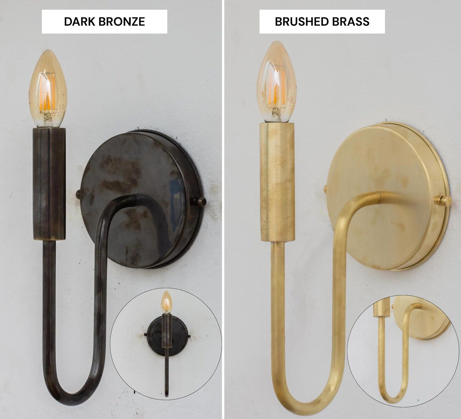 Experience authentic craftsmanship With our Unlacquered Brass Arch Sconce Light that will develops natural patina with time.