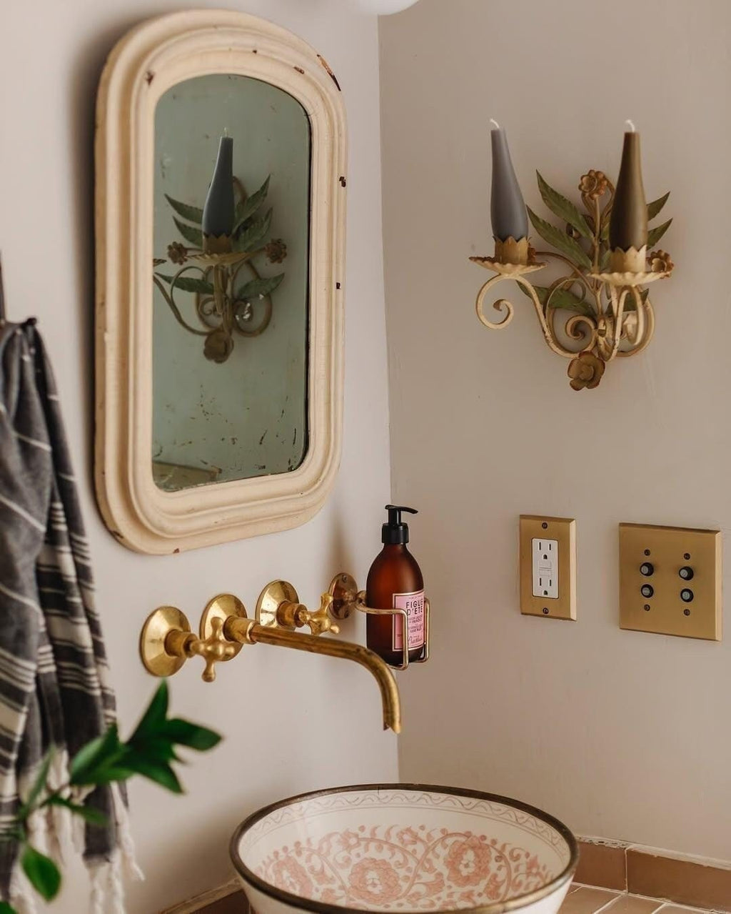 Unlacquered Brass Built-in Faucet | Bathroom Concealed Faucet