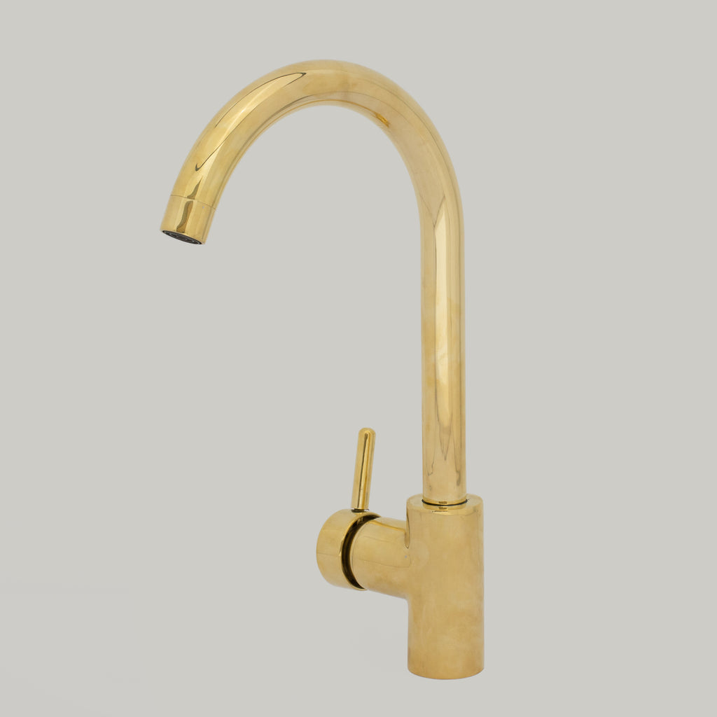 Unlacquered Brass Kitchen Faucet, Island Faucet, Antique Brass Sink Mixer Tap