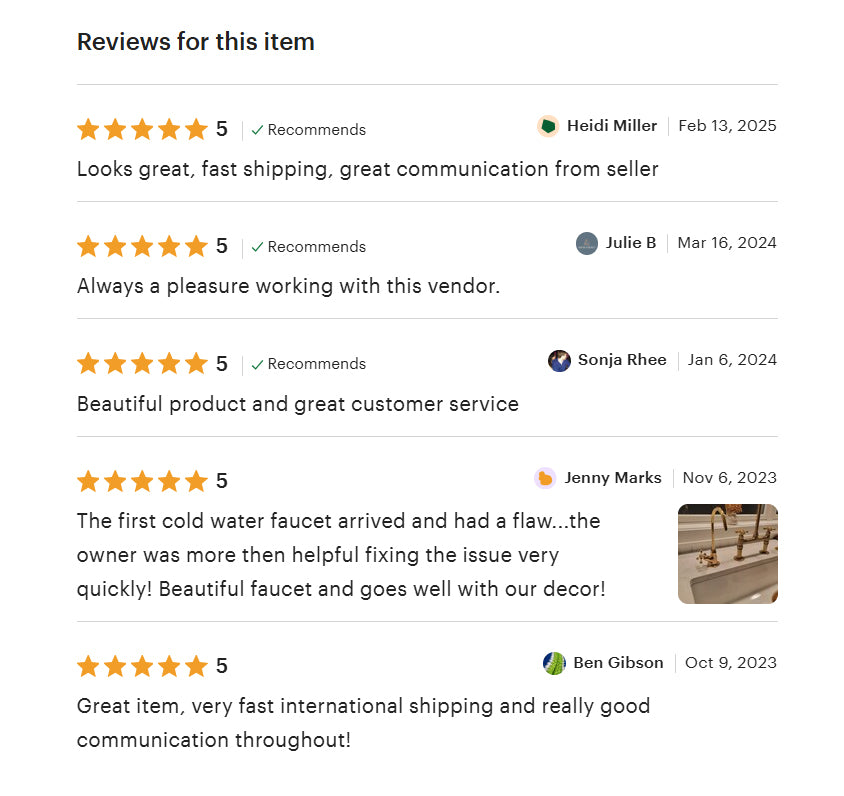 Unlacquered Brass Water Dispenser Kitchen Faucet | Single Hole Cold Water Tap