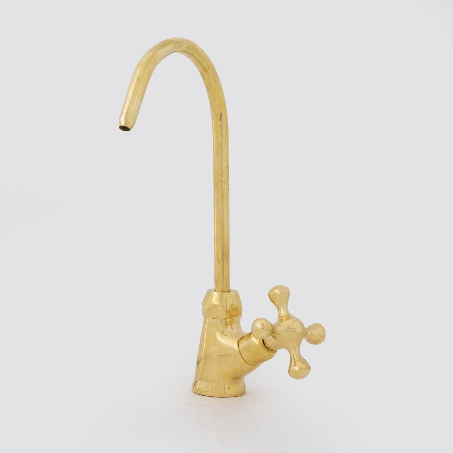 Unlacquered Brass Water Dispenser Kitchen Faucet | Single Hole Cold Water Tap