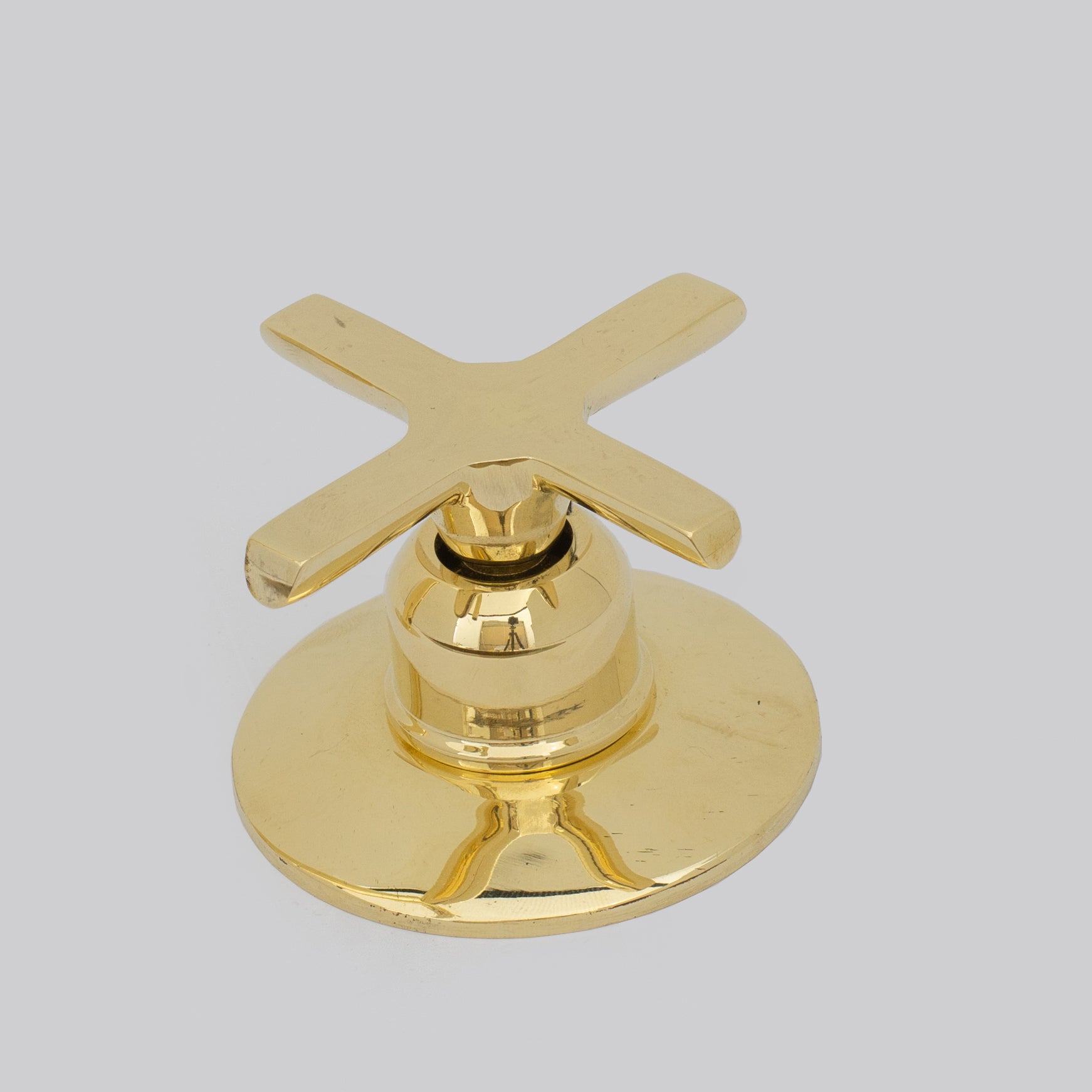 Unlacquered Brass Widespread Kitchen Faucet, Solid Brass 3-Holes Deck Mount Faucet, Simple Cross Handles