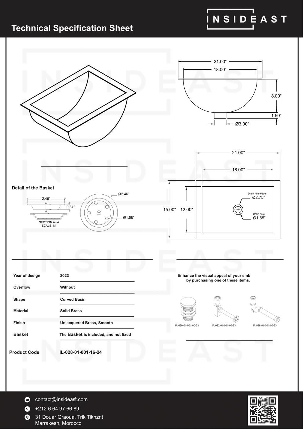 Solid Brass Undermount Bathroom Sink, Hammered Drop-in Vanity Sink With 3-Hole Waterfall Faucet, Undermount Deep Curved Basin