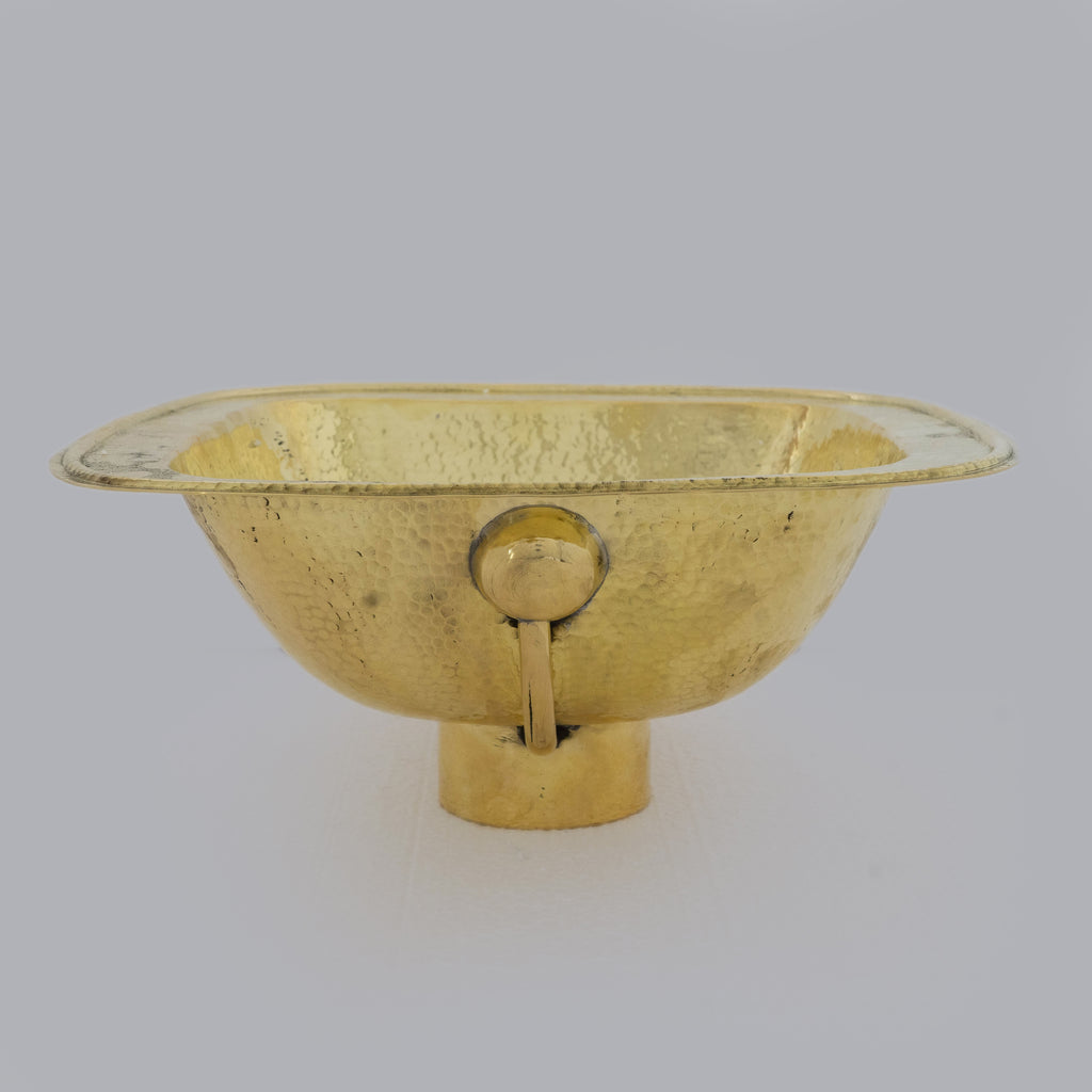Hammered Brass Sink, Square Drop-in Brass Bathroom Sink, Hammered Antique Brass Sink