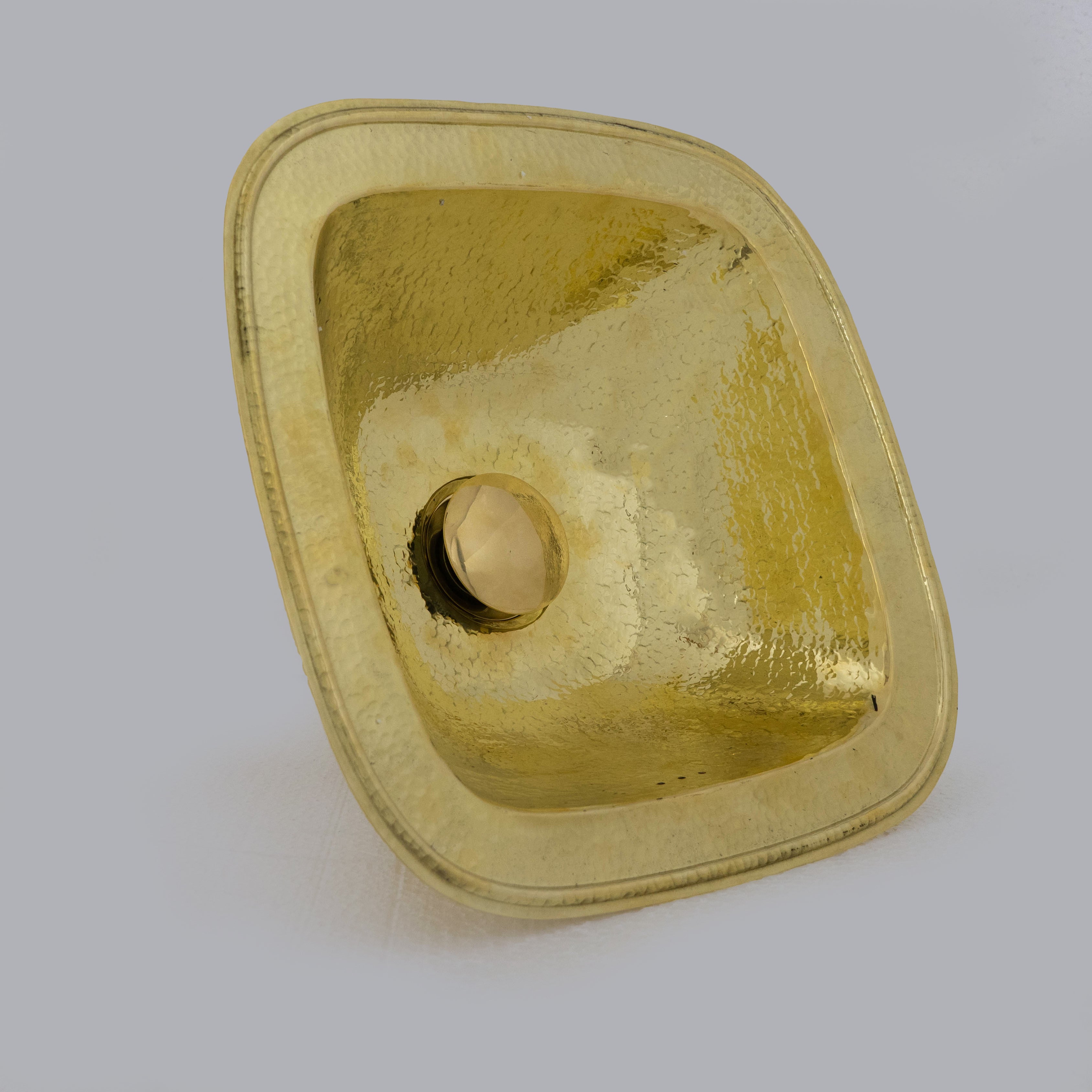 Hammered Brass Sink, Square Drop-in Brass Bathroom Sink, Hammered Antique Brass Sink