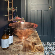 Hammered Copper Sink, Vanity Bathroom Sink, Copper Bowl Sink