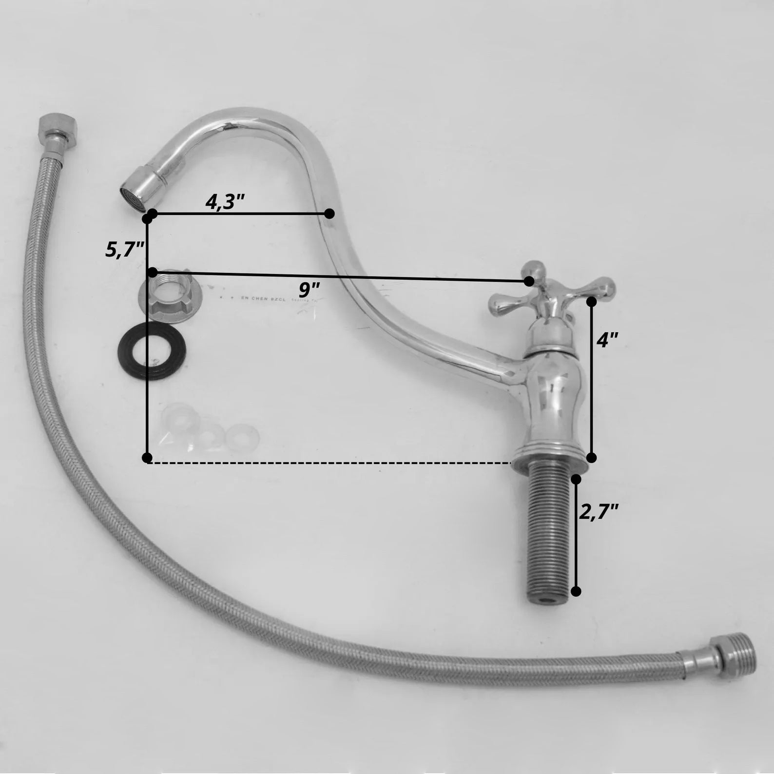 Solid Brass Single Hole Cold Faucet, Kitchen Sink Single Handle Faucet