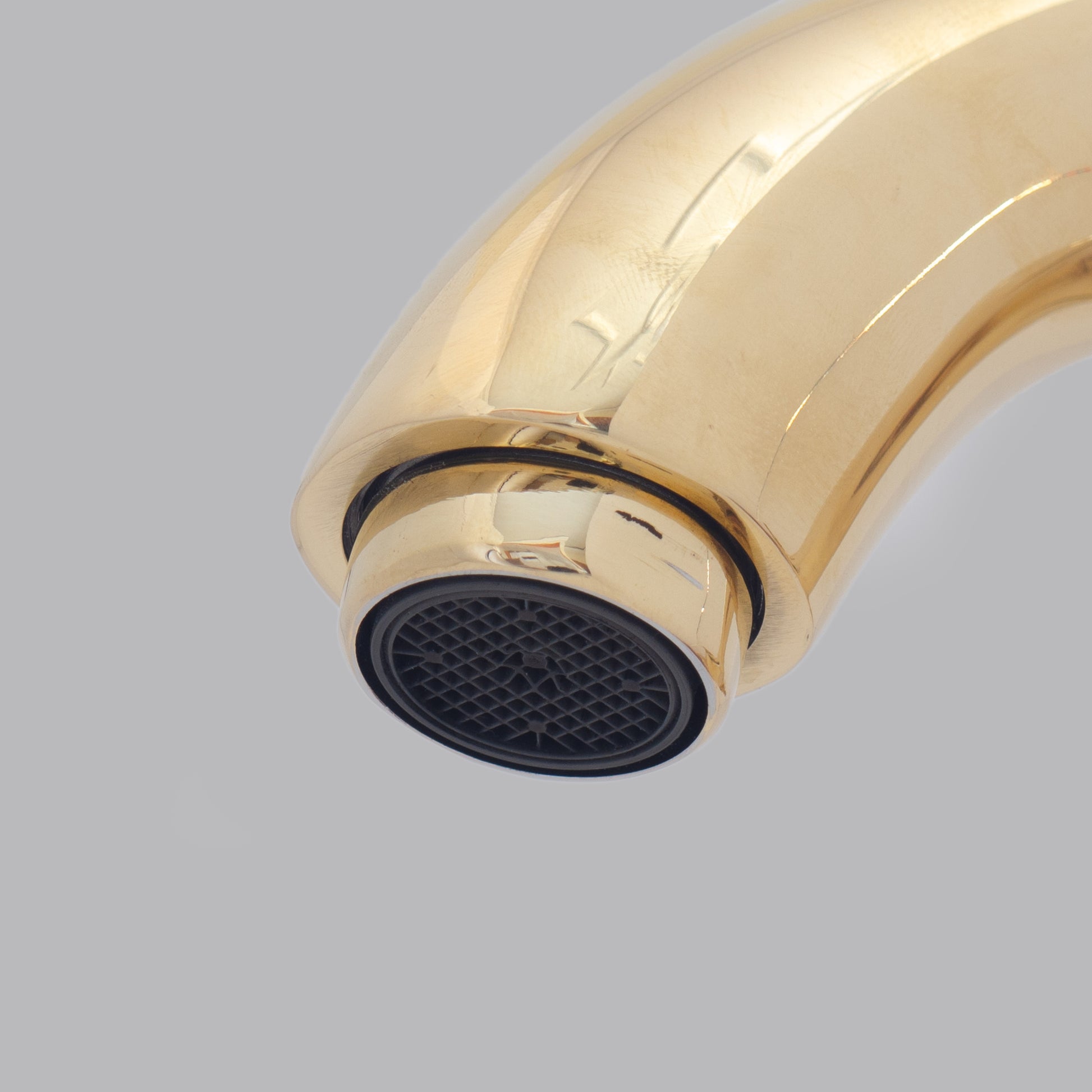 Single-Hole Unlacquered Brass Bathroom Sink Vanity Faucet with Double Simple Cross Handles