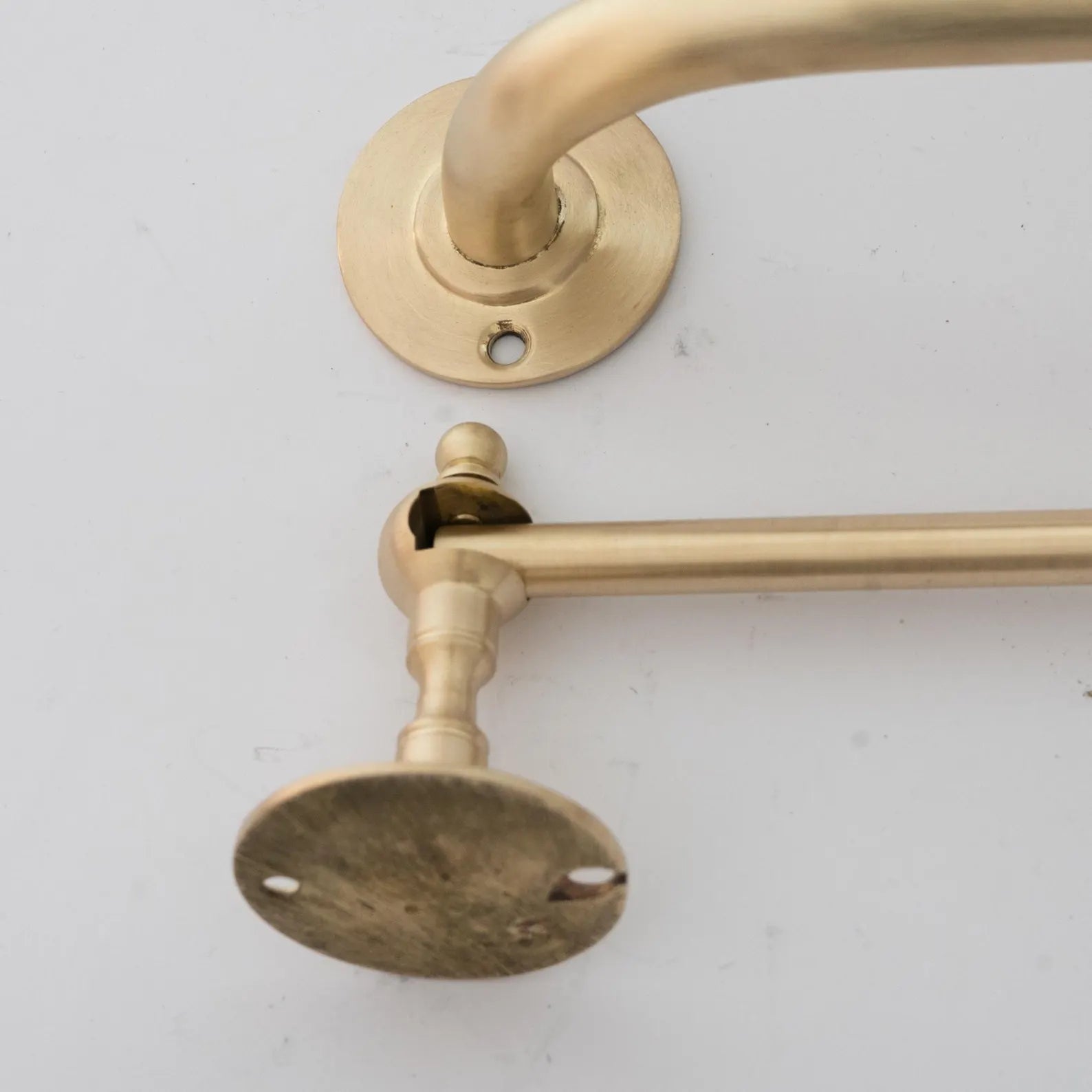 Unlacquered Brass Toilet Paper Holder, Vintage Bathroom Hardware