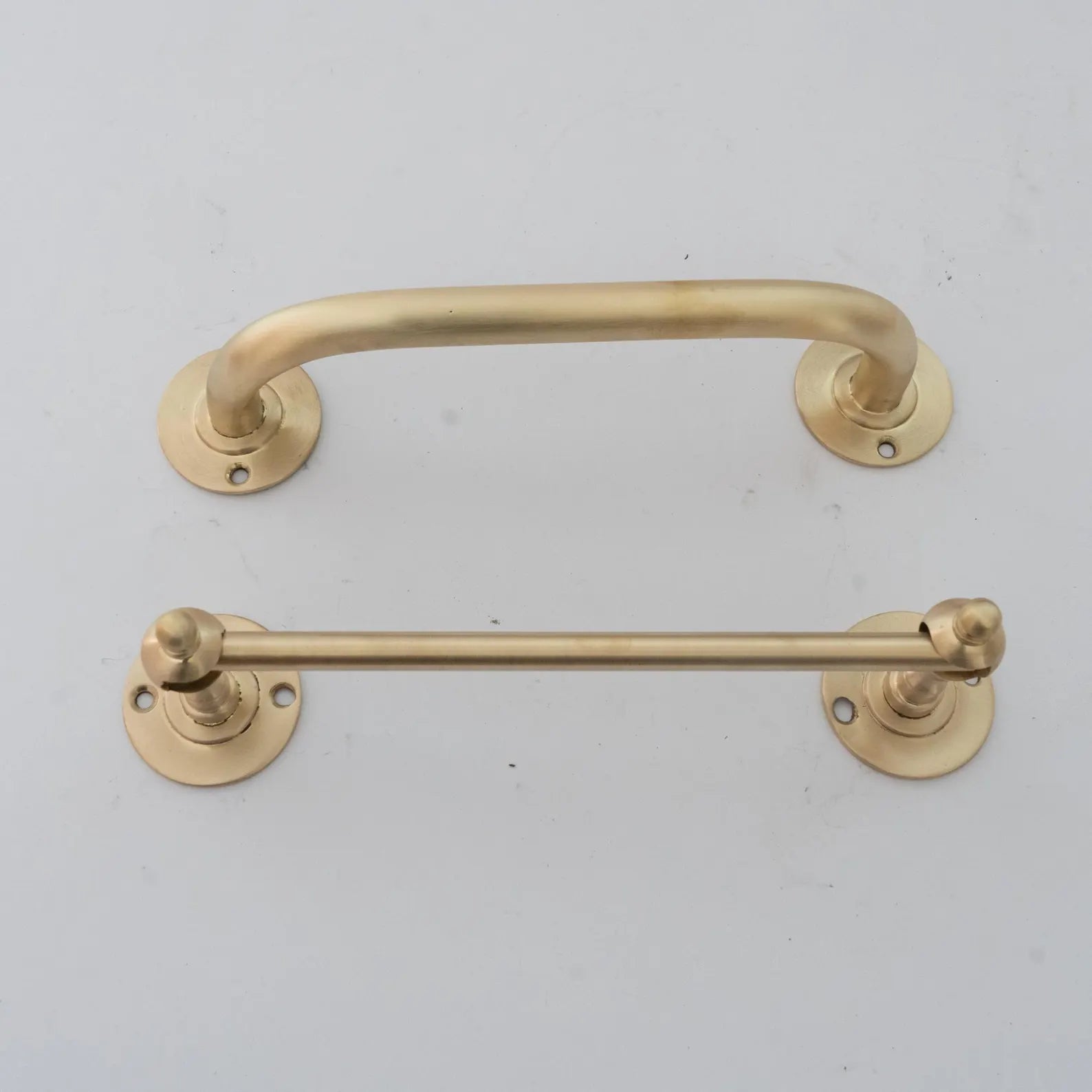 Unlacquered Brass Toilet Paper Holder, Vintage Bathroom Hardware