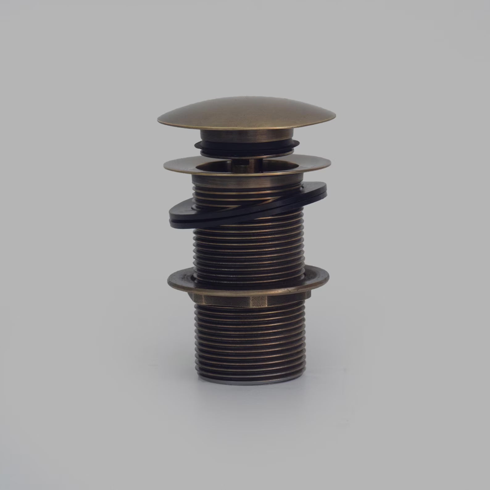 Vintage Brass Push-up Drain, Bathroom Sink Pop-up Button, Sink Basin Stopper Without Overflow