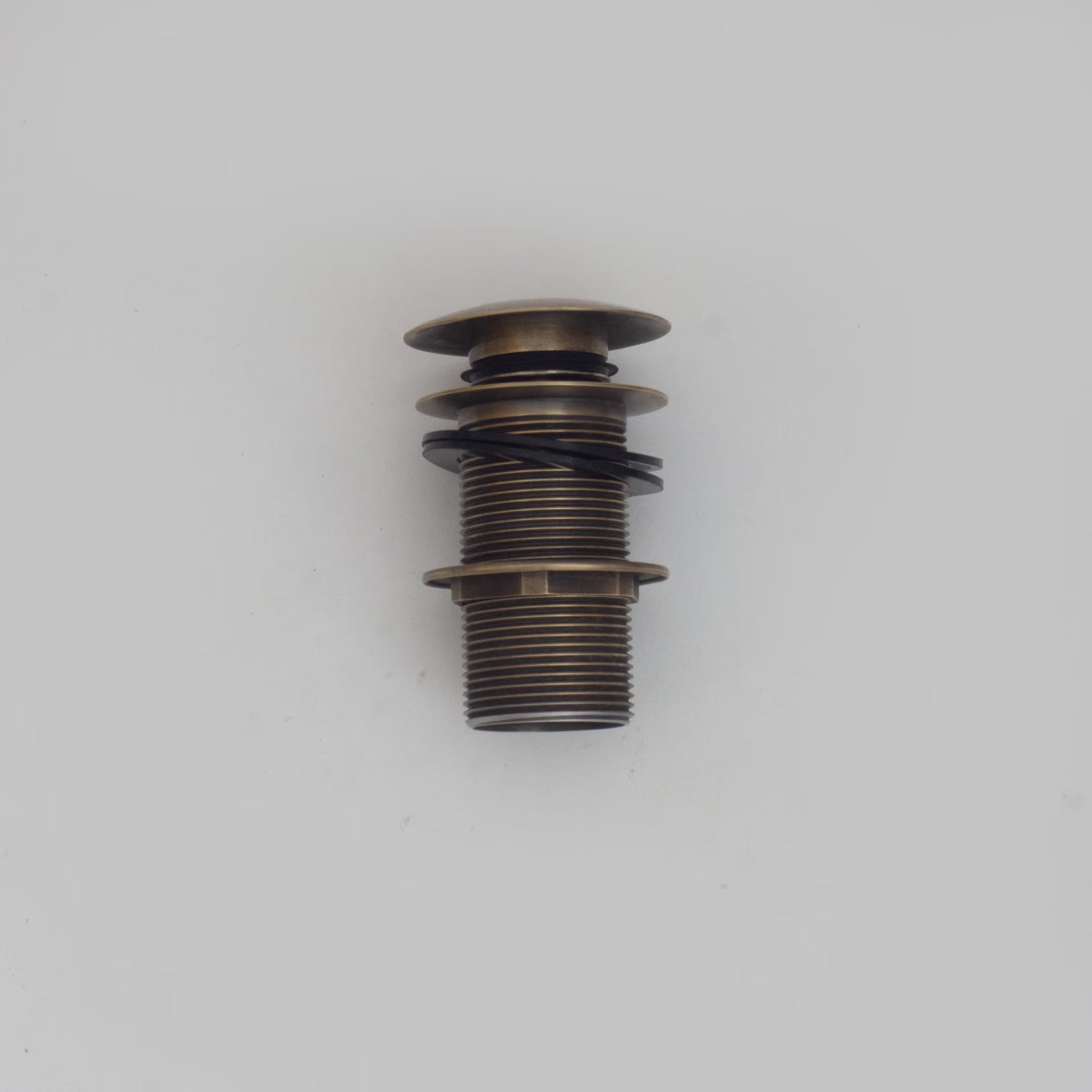 Vintage Brass Push-up Drain, Bathroom Sink Pop-up Button, Sink Basin Stopper Without Overflow