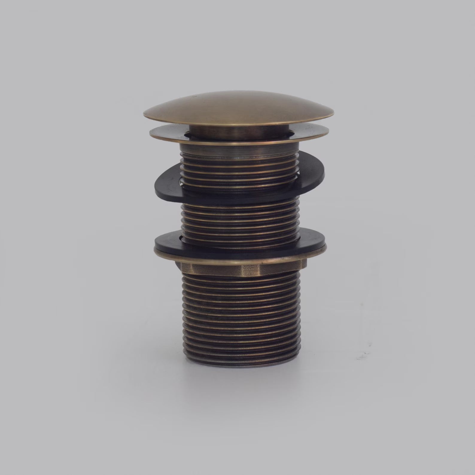 Vintage Brass Push-up Drain, Bathroom Sink Pop-up Button, Sink Basin Stopper Without Overflow