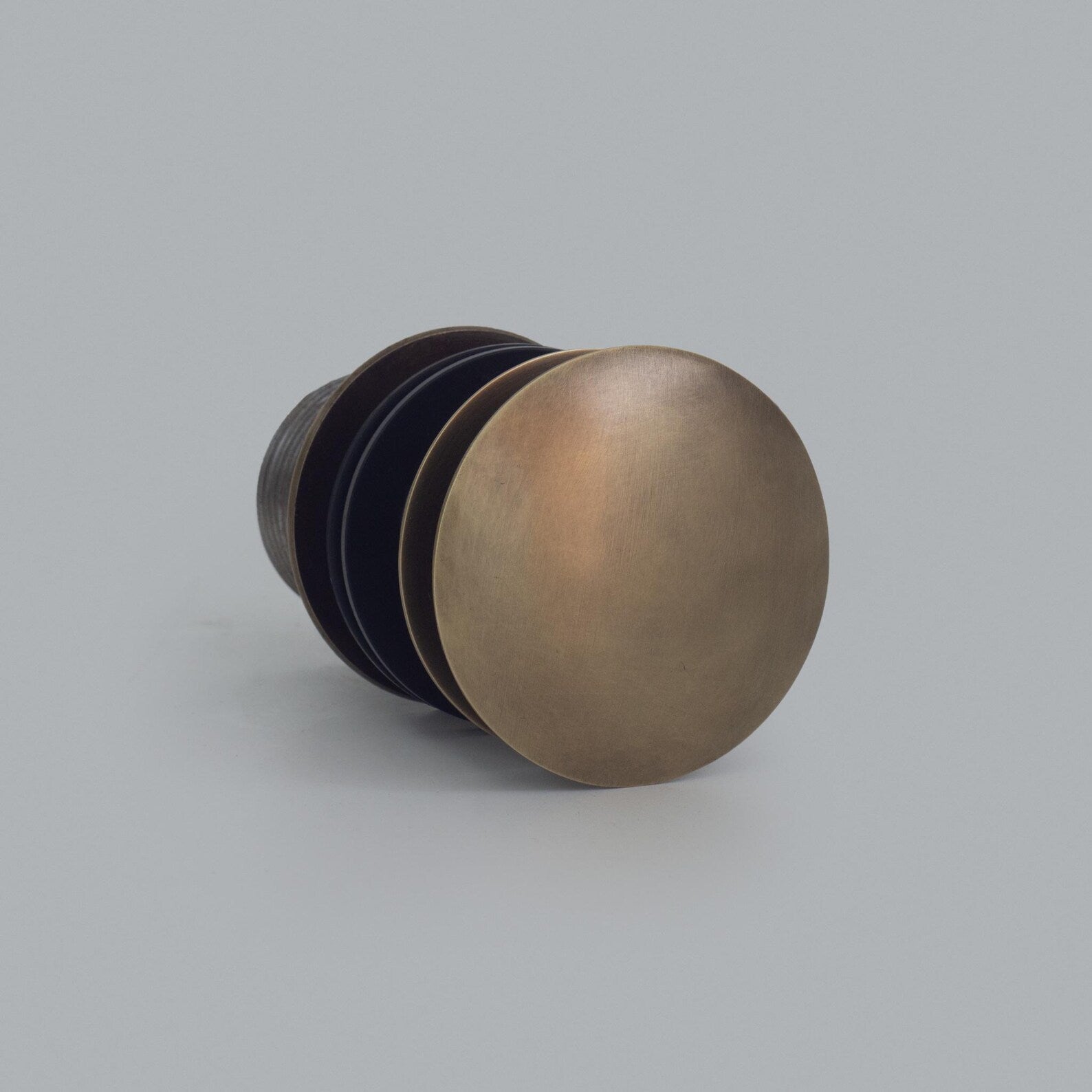 Vintage Brass Push-up Drain, Bathroom Sink Pop-up Button, Sink Basin Stopper Without Overflow