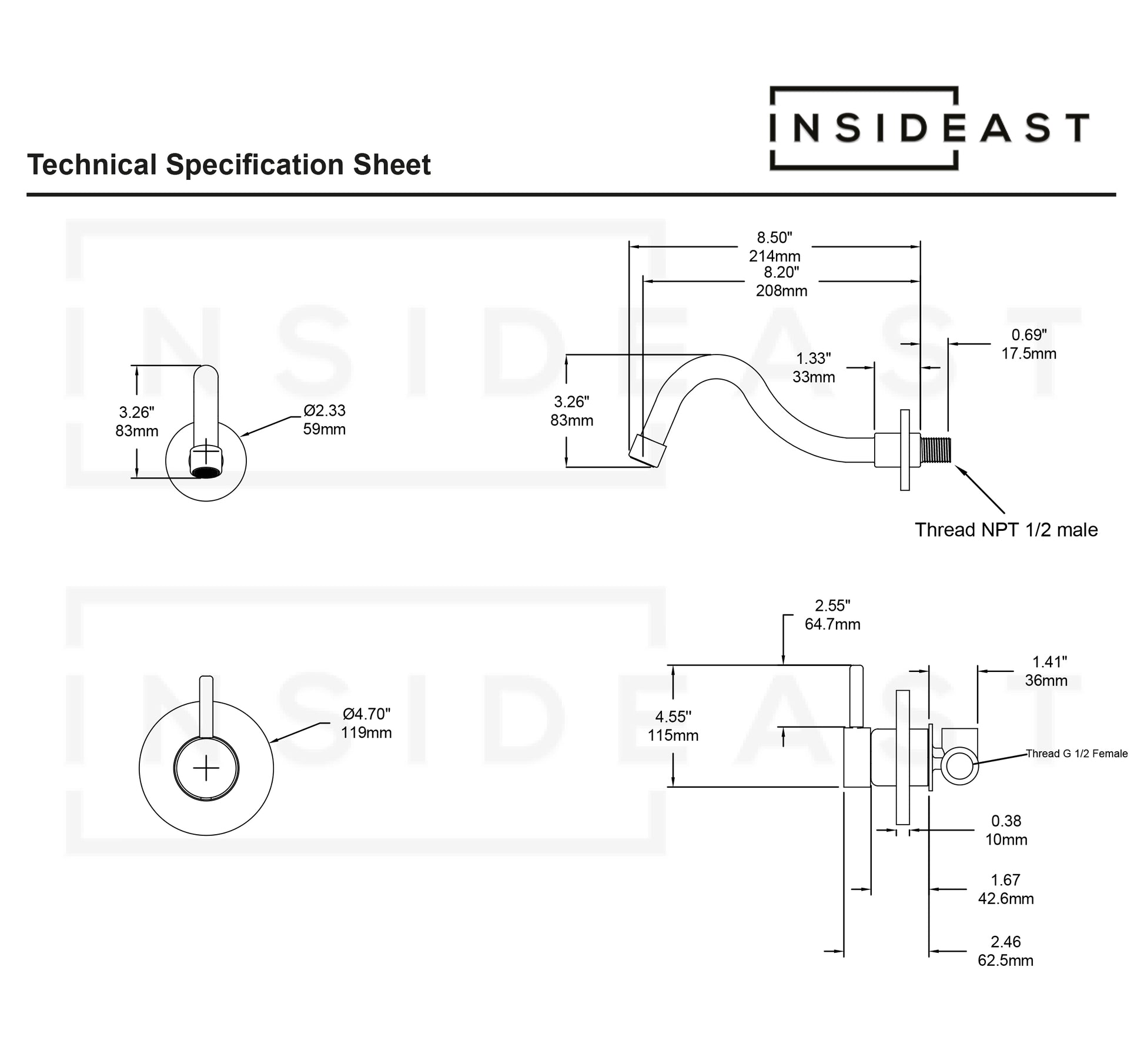 Antique Brass Tub Filler, Wall Mount Solid Brass Tub Faucet