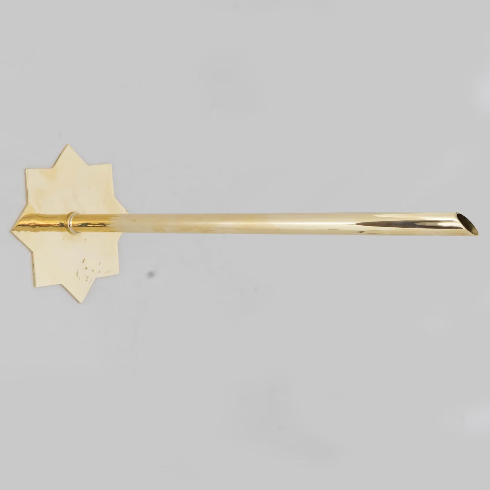 Wall-Mounted Tub Filler Faucet, Solid Brass Waterfall Spout, Handmade Moroccan Design