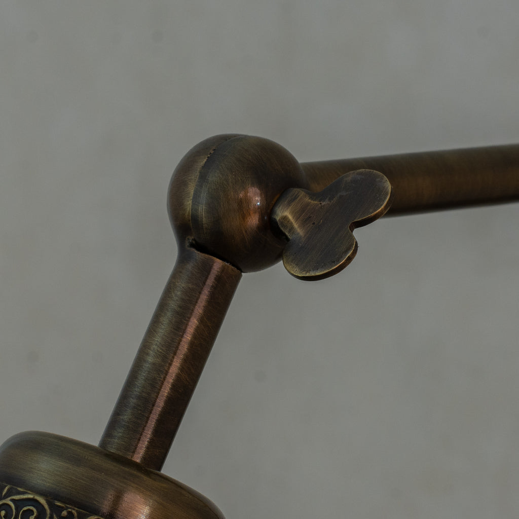 Oxidized Copper Wall Sconce, Swing Arm Light, 3-Point Adjustable Sconce, Wall Light With Copper Shade, Swivel Wall Lamp Copper