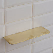 Solid Brass Floating Shelf | Wall-Mount Bathroom Shelf & Shower Soap Holder