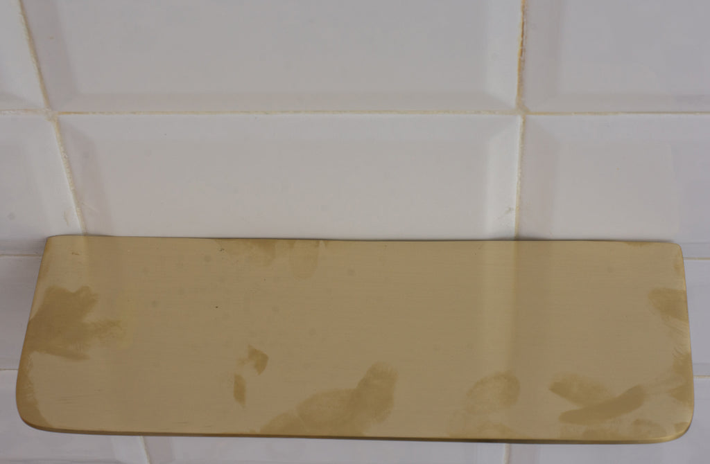 Solid Brass Floating Shelf | Wall-Mount Bathroom Shelf & Shower Soap Holder