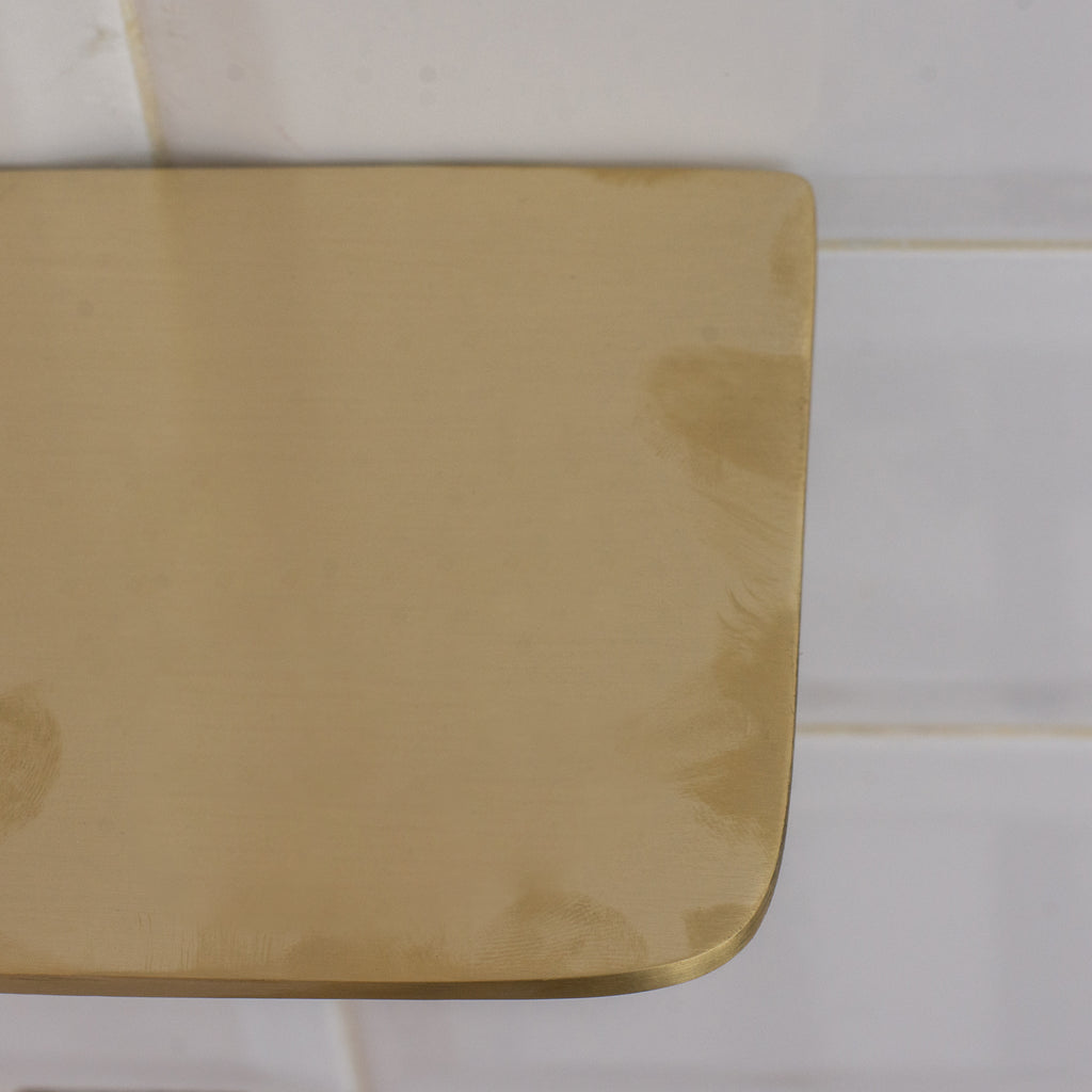 Solid Brass Floating Shelf | Wall-Mount Bathroom Shelf & Shower Soap Holder