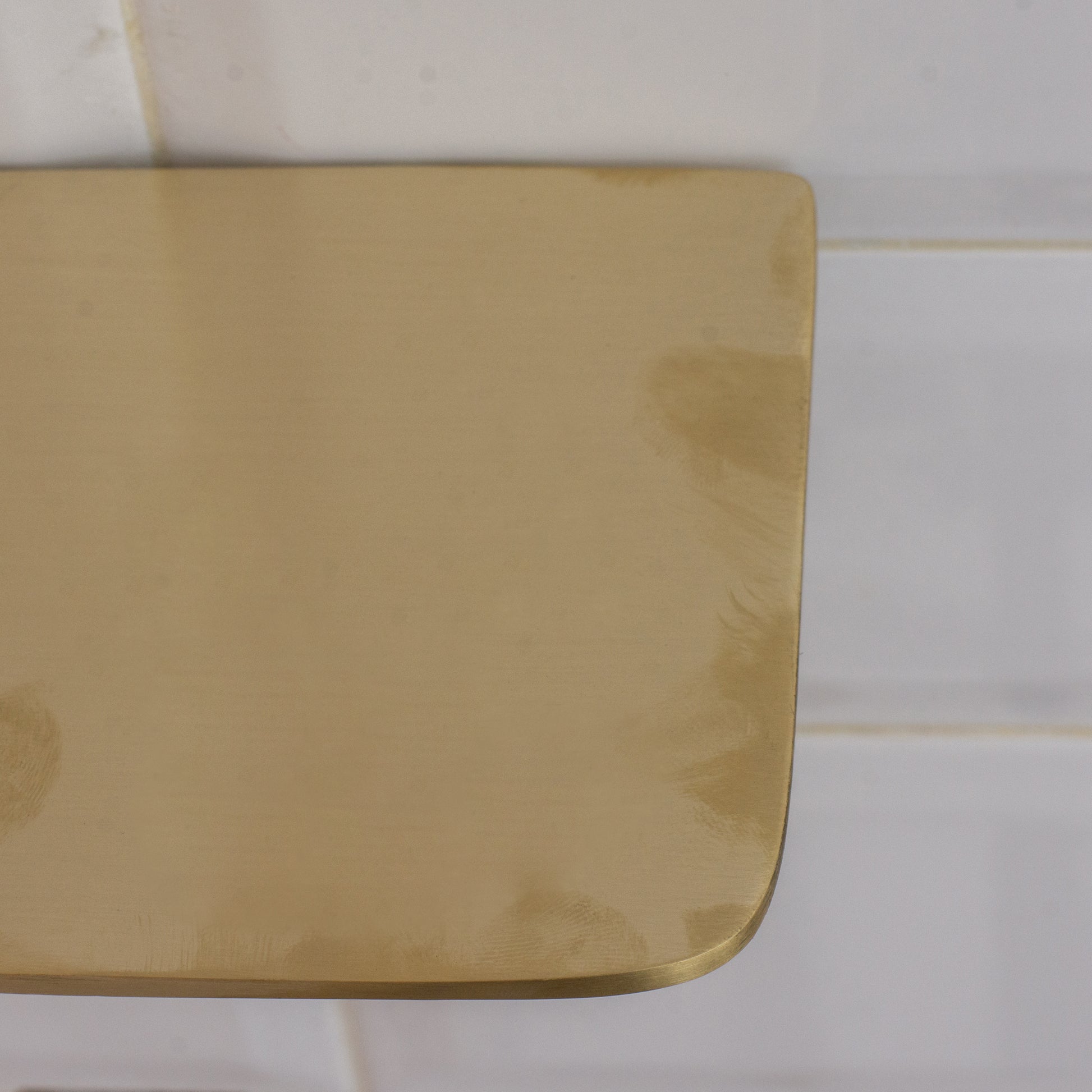 Solid Brass Floating Shelf | Wall-Mount Bathroom Shelf & Shower Soap Holder