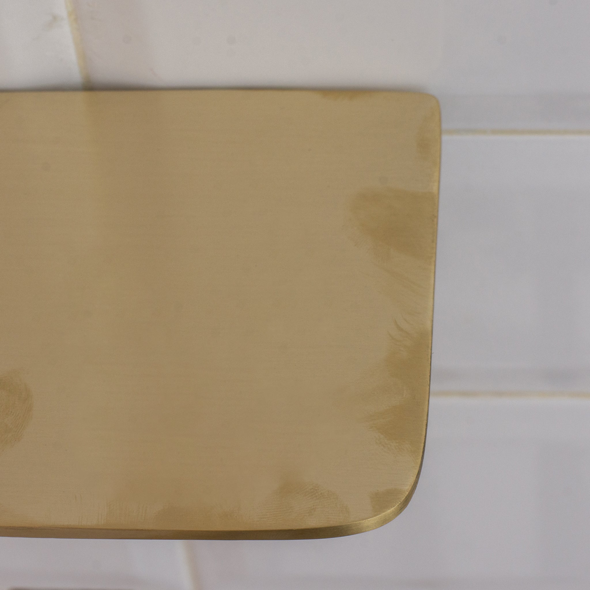 Solid Brass Floating Shelf | Wall-Mount Bathroom Shelf & Shower Soap Holder