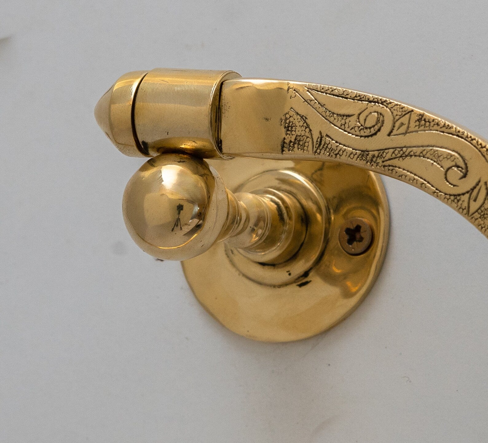 Brass Towel Holder, Towel Hanger, Wall Mount Towel Hook, Unlacquered Brass