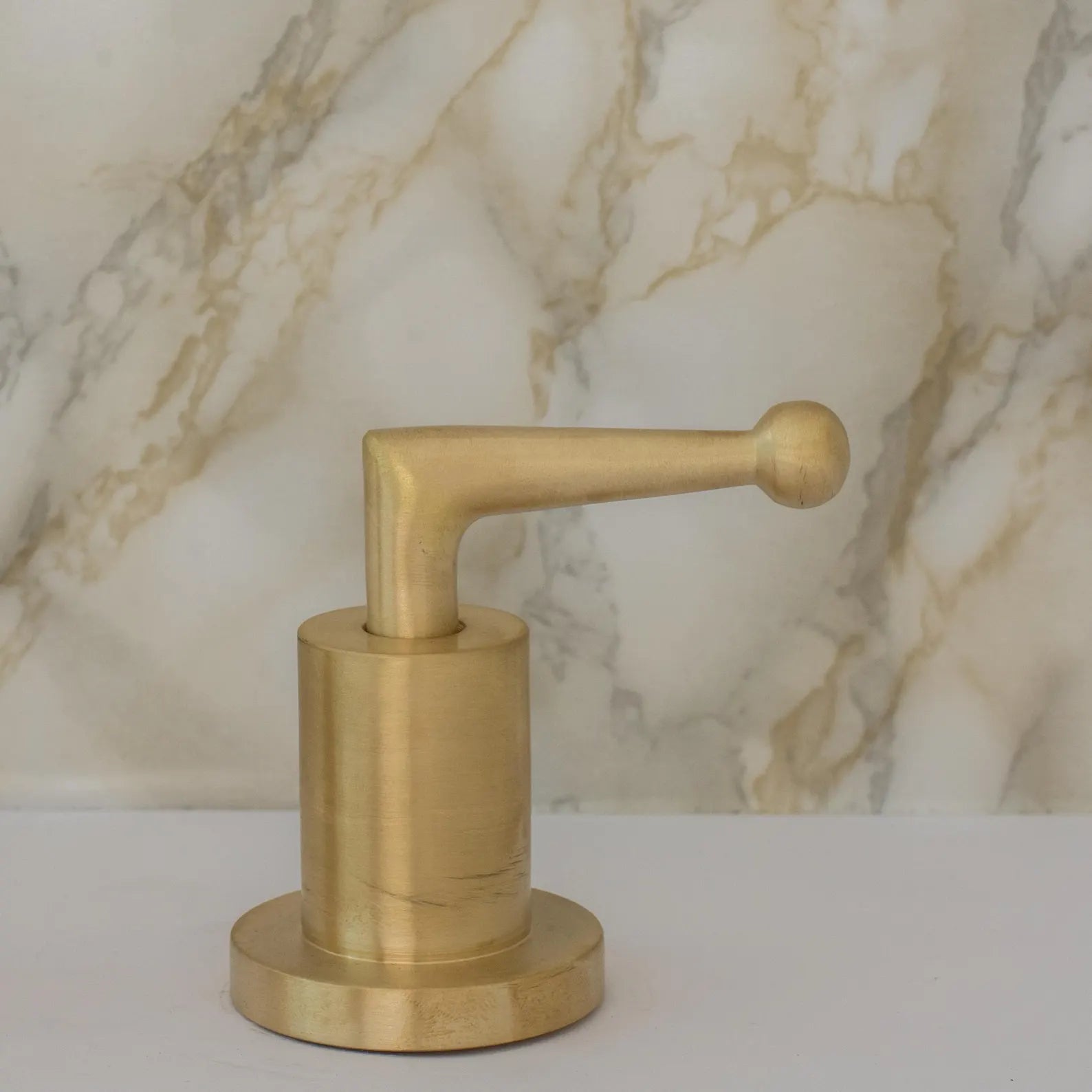 Widespread 3 Holes Solid Unlacquered Brass Faucet, Brushed Finish