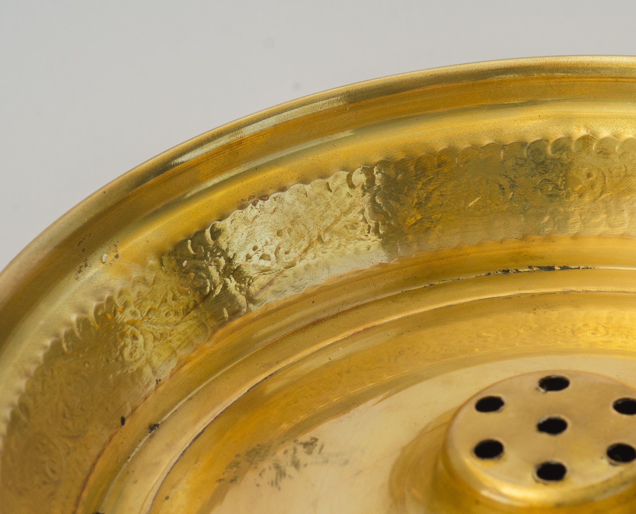 Antique Brass Bowl Vessel Sink Engraved Bathroom Vanity Basin, Gold Vintage Engraved Sink - Insideast