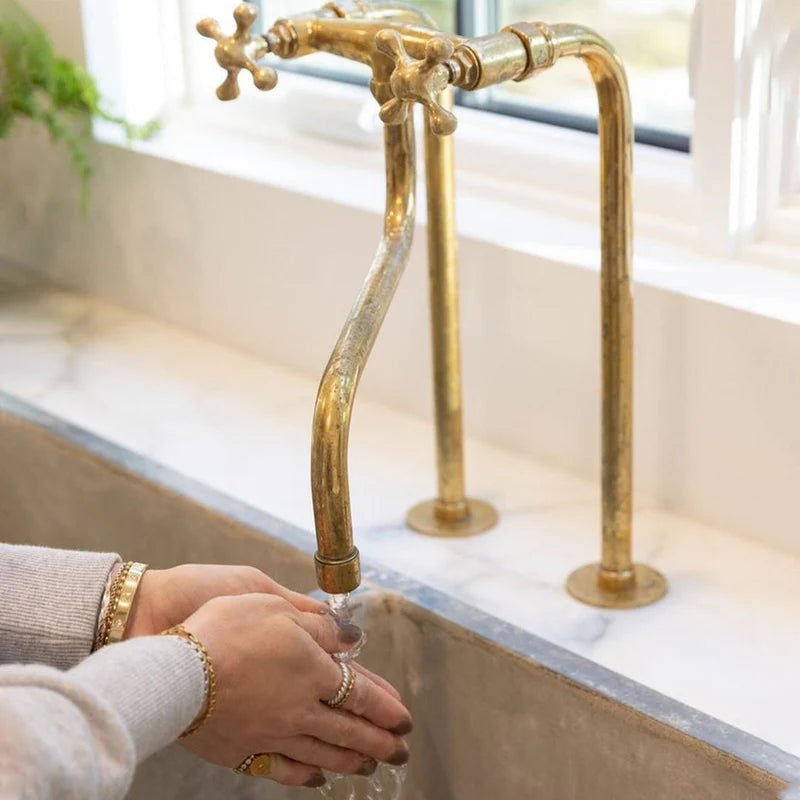 Antique Brass Kitchen Faucet – Unlacquered Brass Faucet - Insideast