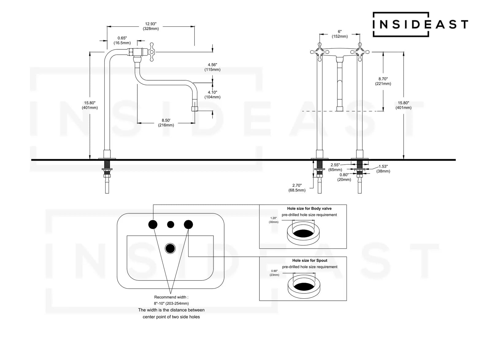 Antique Brass Kitchen Faucet – Unlacquered Brass Faucet - Insideast