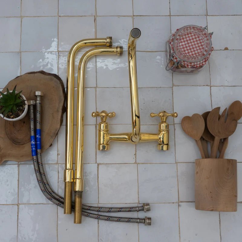 Antique Brass Kitchen Faucet – Unlacquered Brass Faucet - Insideast