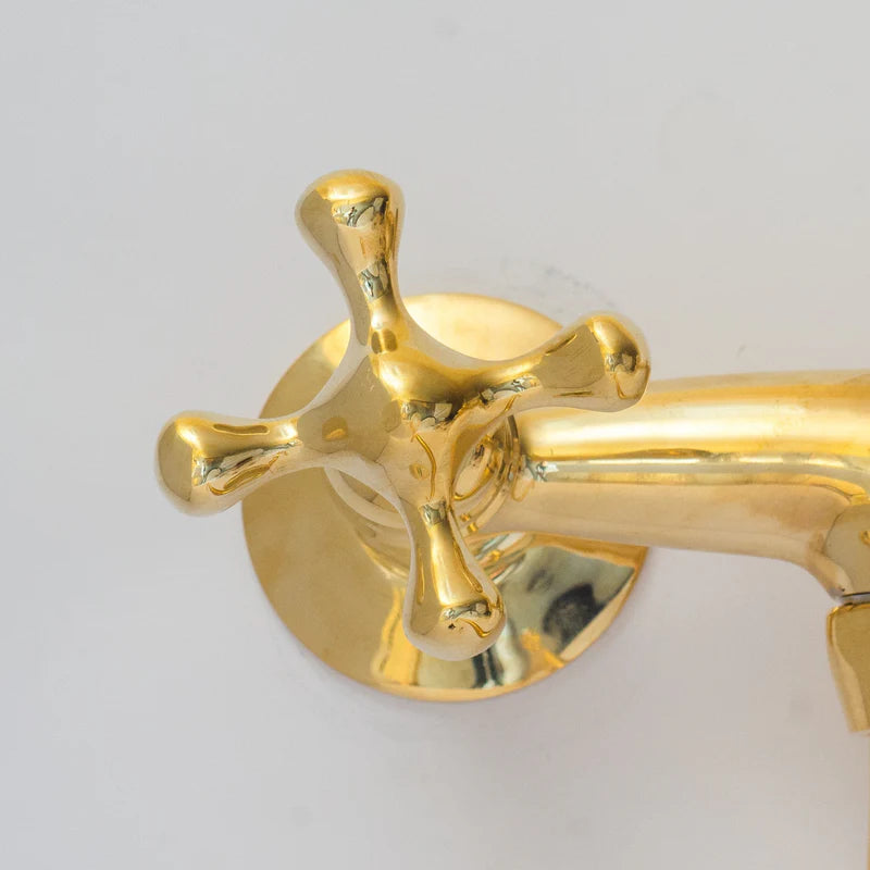 Antique Brass Kitchen Faucet – Wall Kitchen Faucet