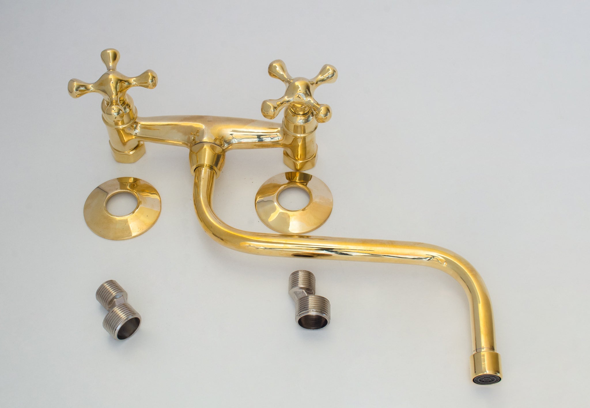 Antique Brass Kitchen Faucet – Wall Kitchen Faucet - Insideast