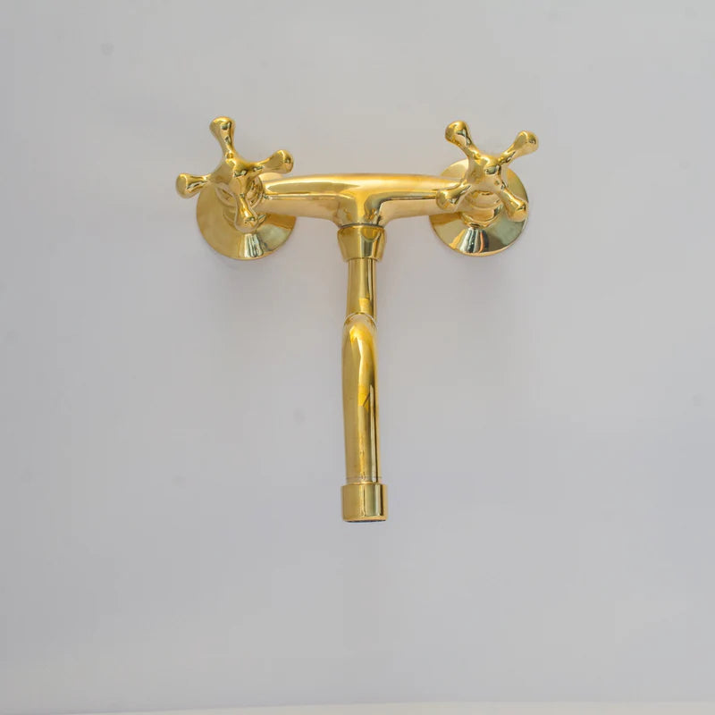 Antique Brass Kitchen Faucet – Wall Kitchen Faucet