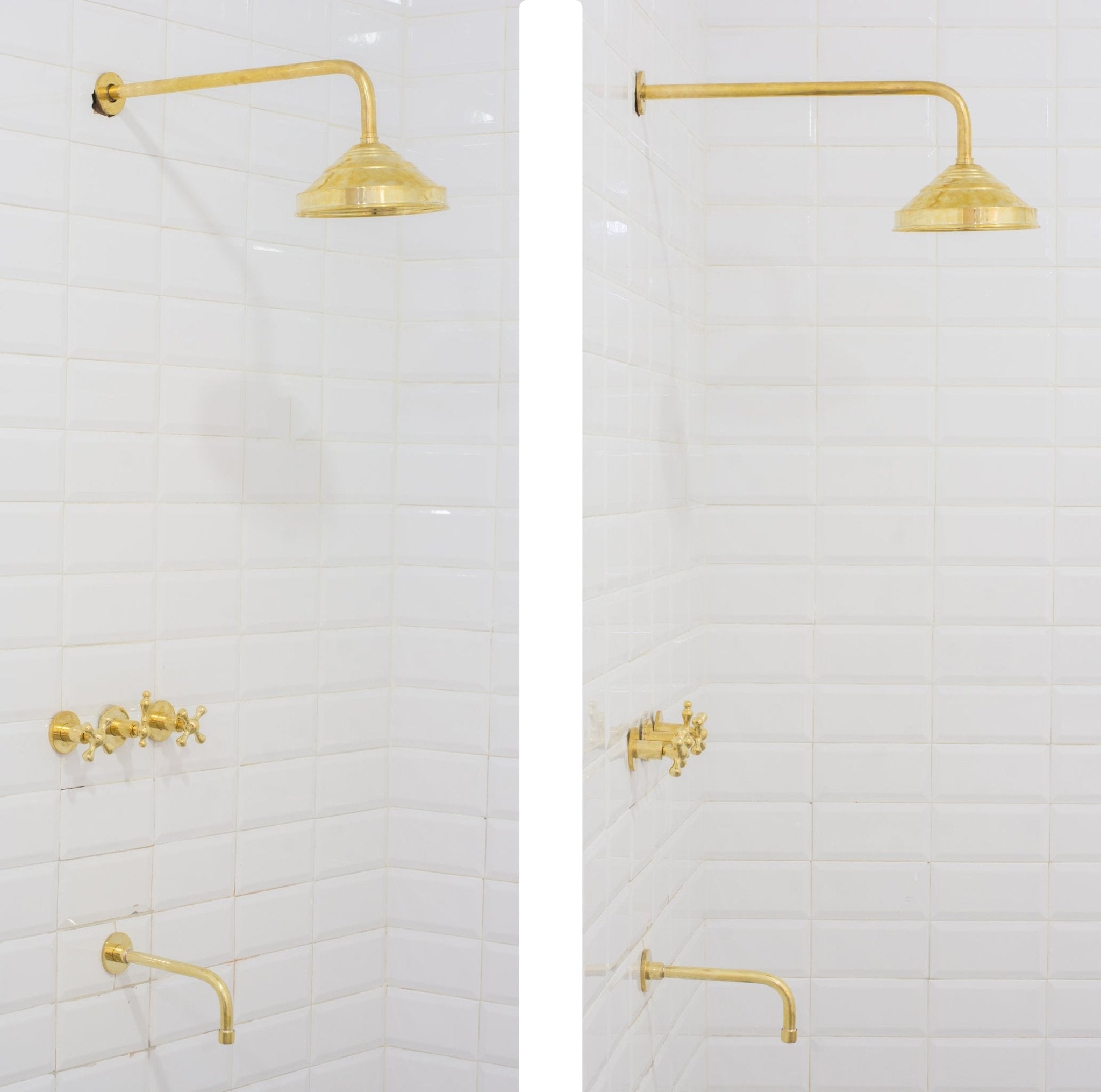 Antique Brass Shower Fixtures – Brass Shower Set - Insideast