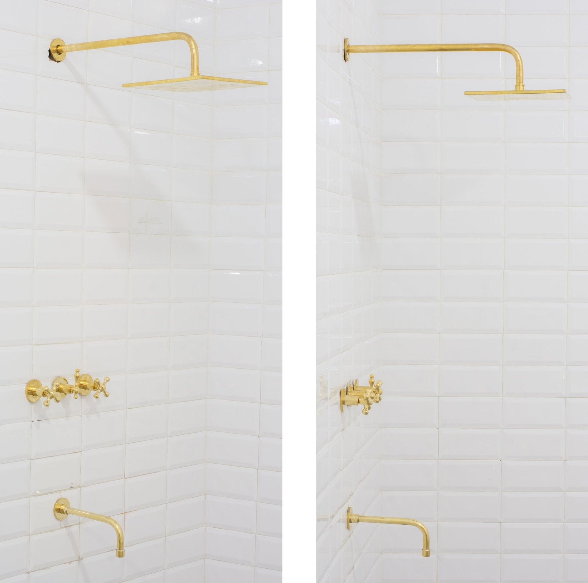 Antique Brass Shower Fixtures – Brass Shower Set - Insideast