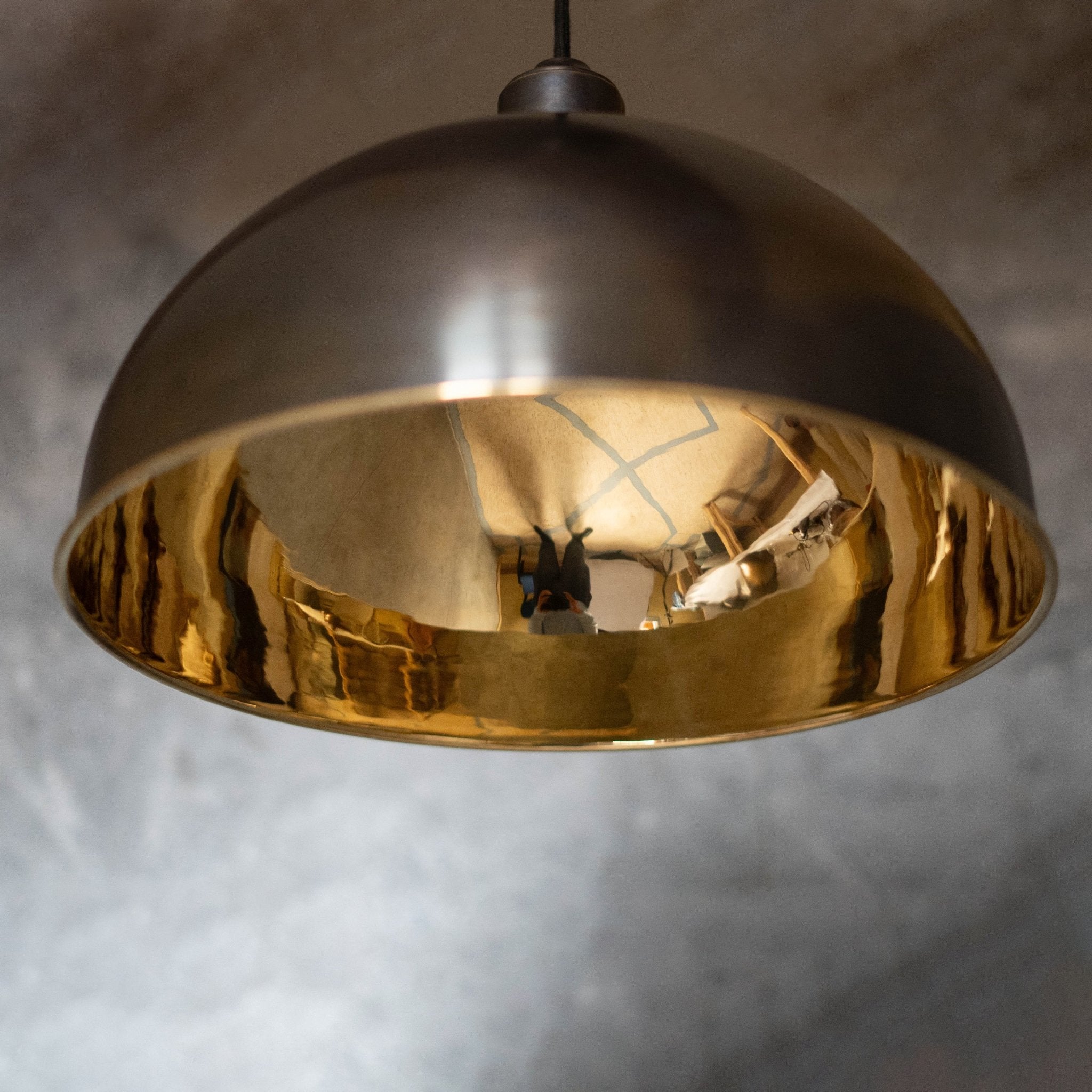 Antique Bronze Pendant Light, Bronze Dome Pendant, Antique Ceiling Lampshade - Insideast