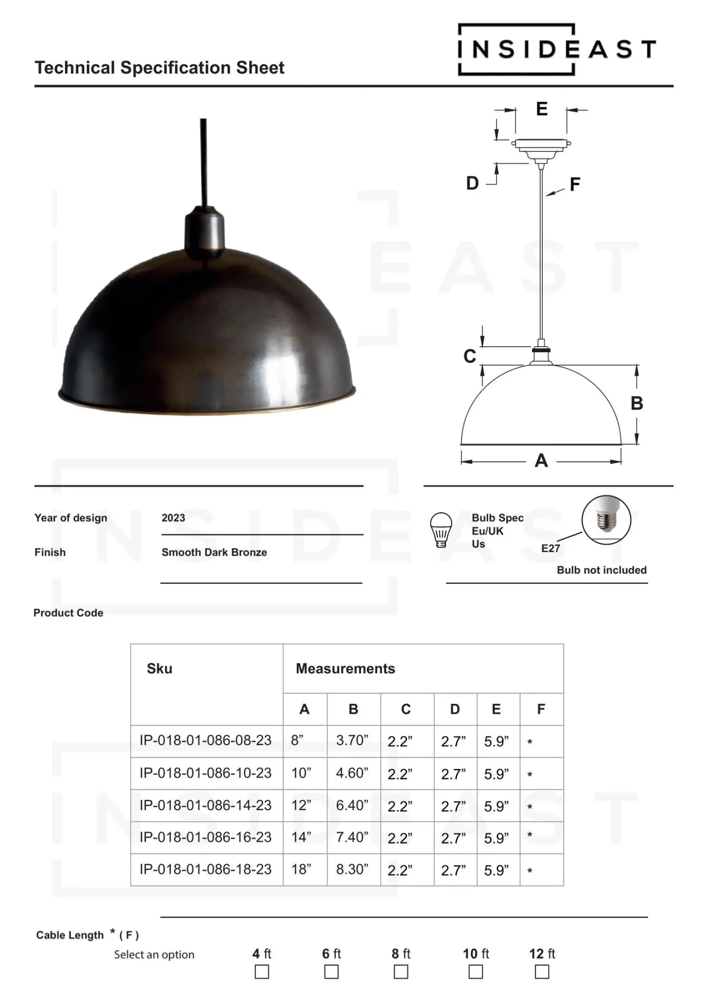 Antique Bronze Pendant Light, Bronze Dome Pendant, Antique Ceiling Lampshade - Insideast