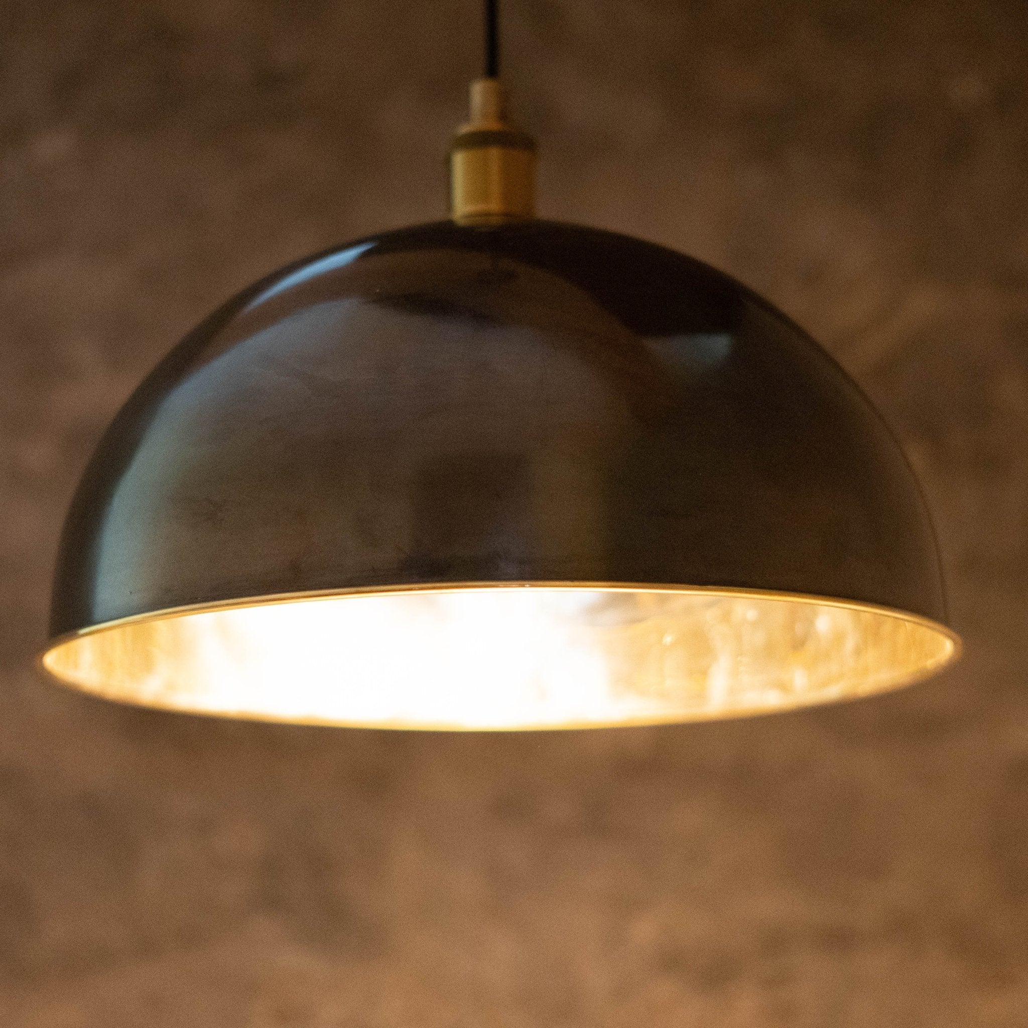 Antique bronze dome pendant light, dark bronze aged tone, Insideast Marrakech