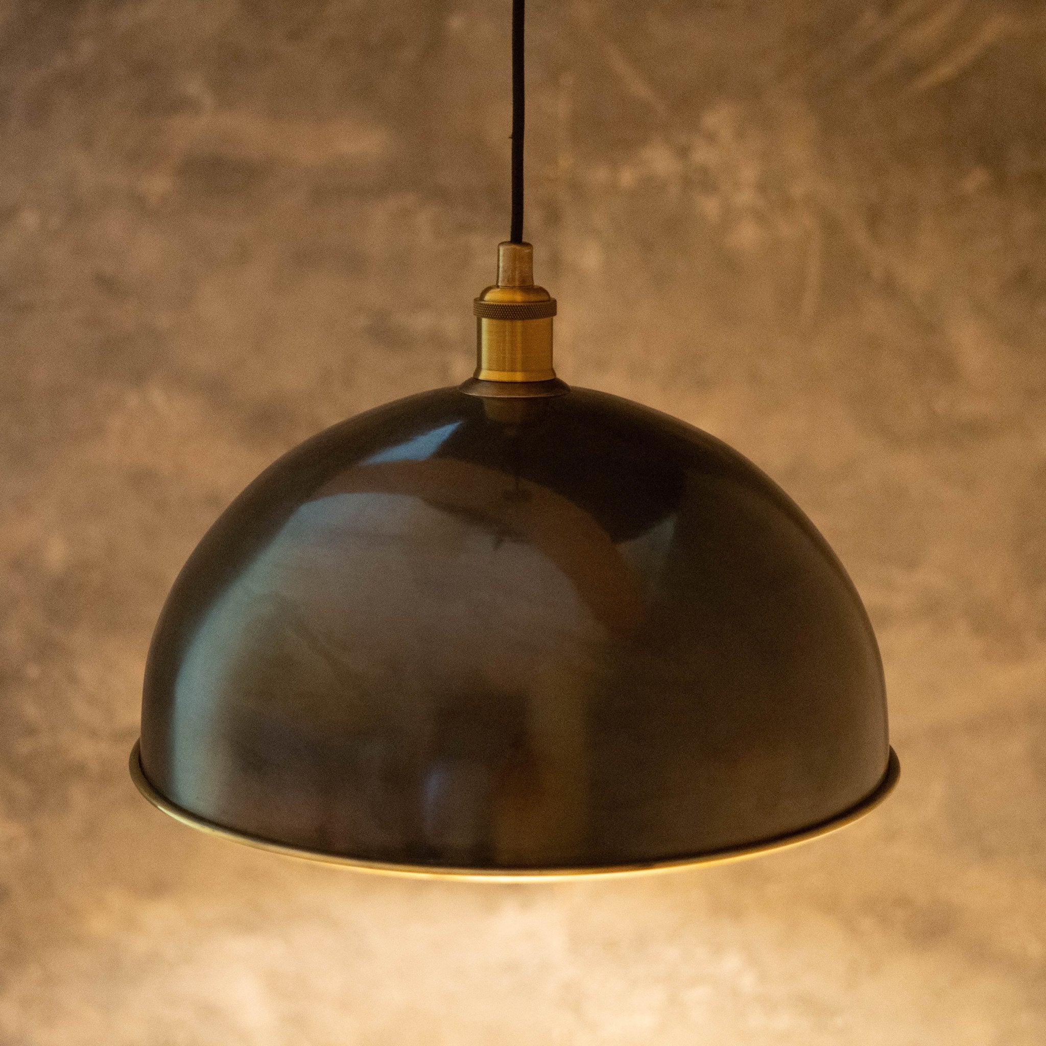 Antique Bronze Pendant Light, Bronze Dome Pendant, Antique Ceiling Lampshade - Insideast