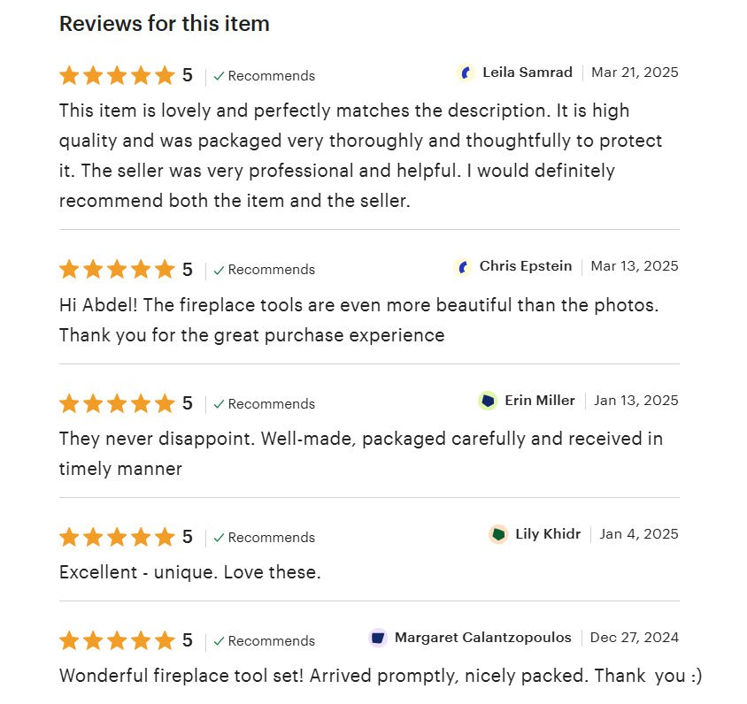 Antique Unlacquered Brass Fireplace Tool - Insideast