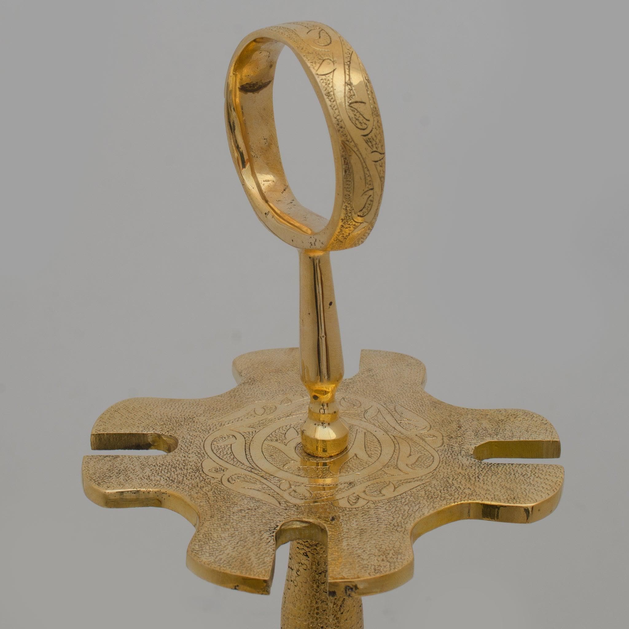 Antique Unlacquered Brass Fireplace Tool - Insideast