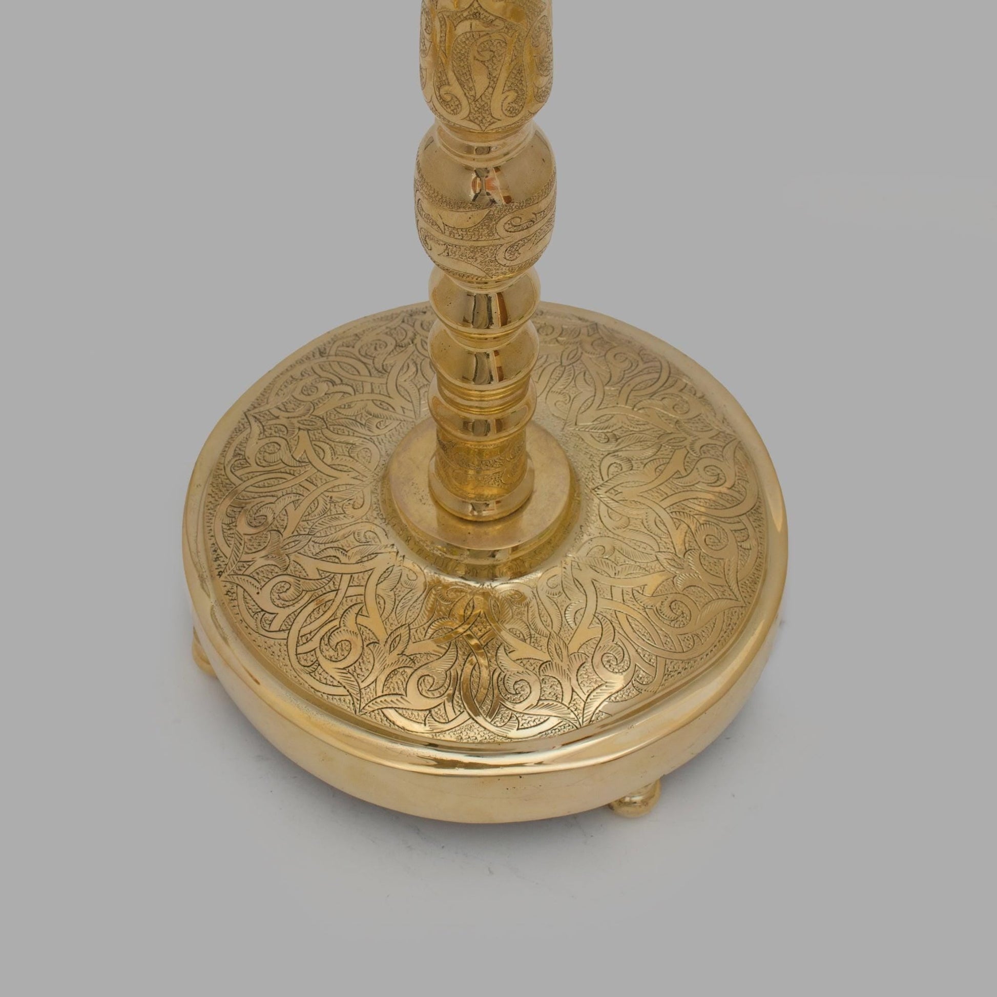 Antique Unlacquered Brass Fireplace Tool - Insideast