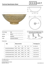 Load image into Gallery viewer, Brass Bathroom Sink, Bowl Vessel Sink, Vanity Basin Sink, Hand Hammered and Hand Engraved
