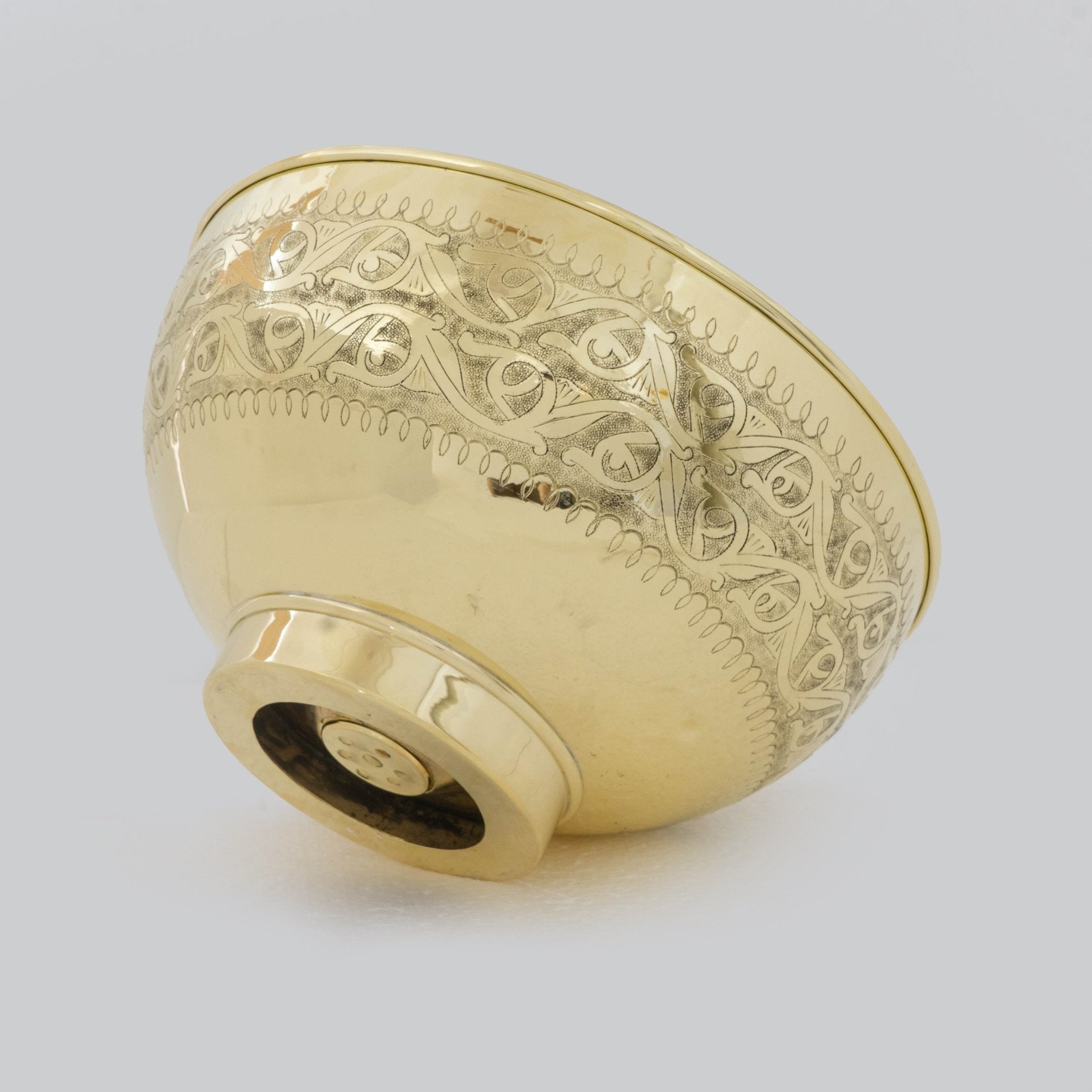 Brass Bathroom Sink, Bowl Vessel Sink, Vanity Basin Sink, Hand Hammered and Hand Engraved - Insideast