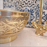 Load image into Gallery viewer, Brass Bathroom Sink, Bowl Vessel Sink, Vanity Basin Sink, Hand Hammered and Hand Engraved
