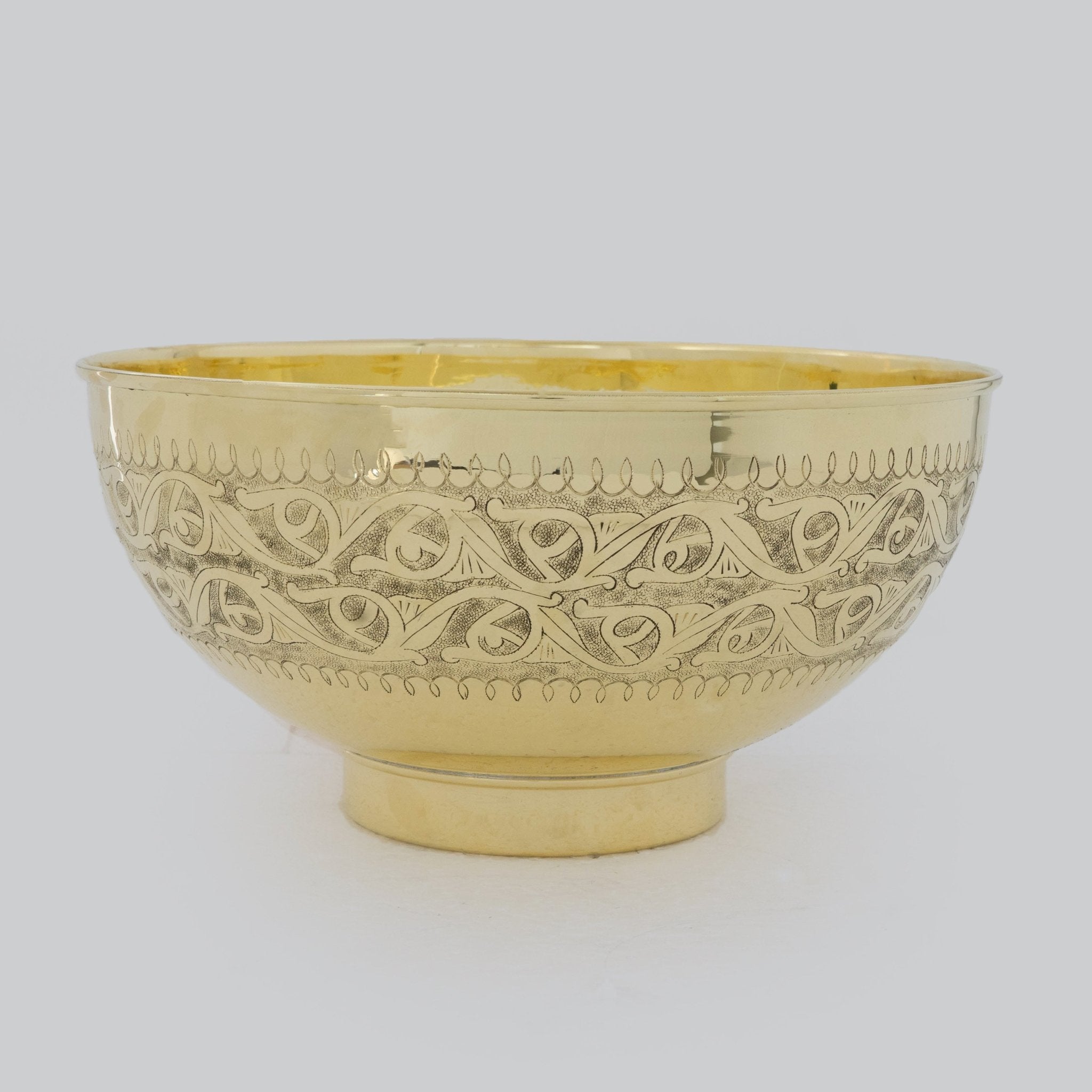 Brass Bathroom Sink, Bowl Vessel Sink, Vanity Basin Sink, Hand Hammered and Hand Engraved - Insideast